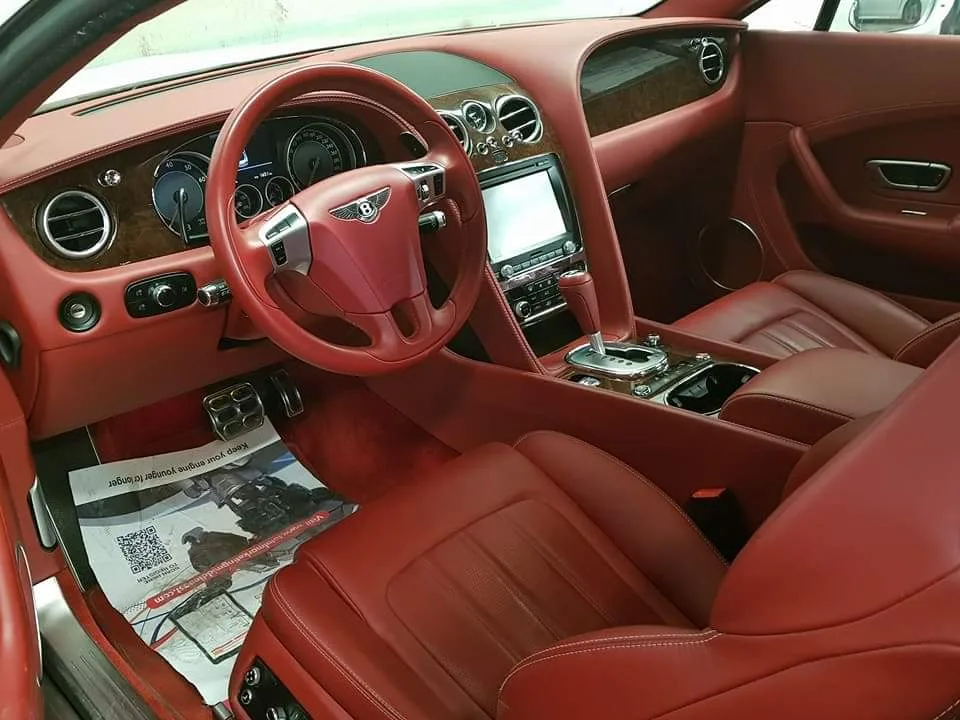 Red leather Bentley interior