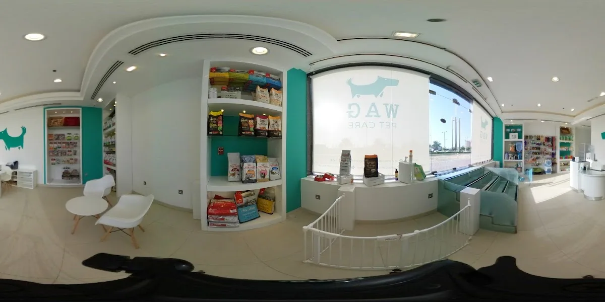 Pet accessories, toys and supplies displayed inside the WAG Pet Care store